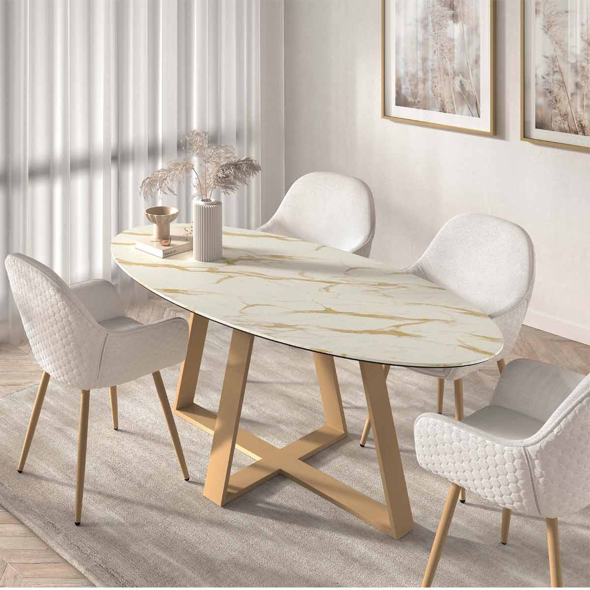 Mesa comedor ovalada MAYEN