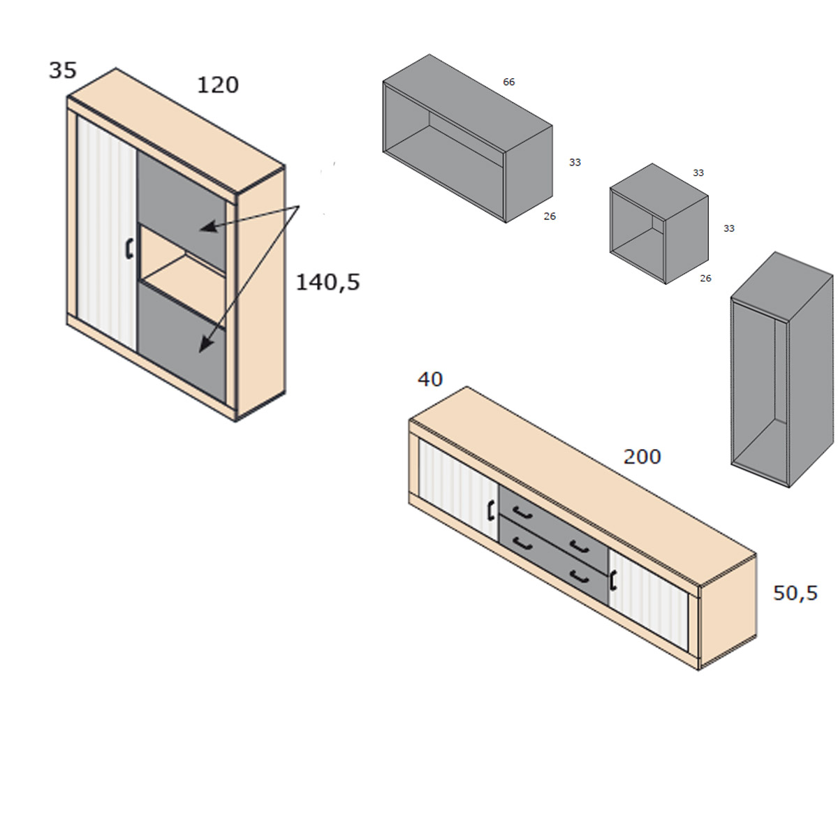 Mueble de salón KALAN 02
