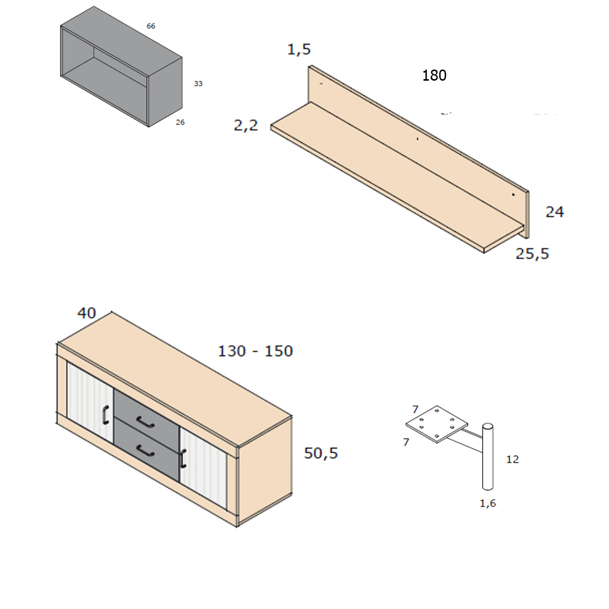 Mueble de salón KALAN 12