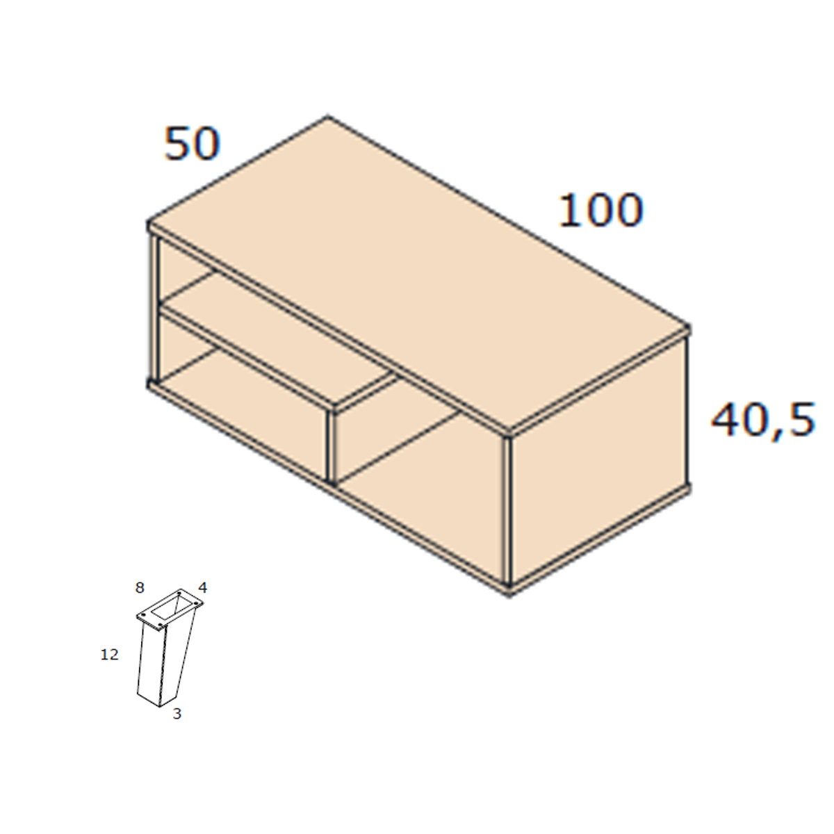 Mesa centro KALAN 85