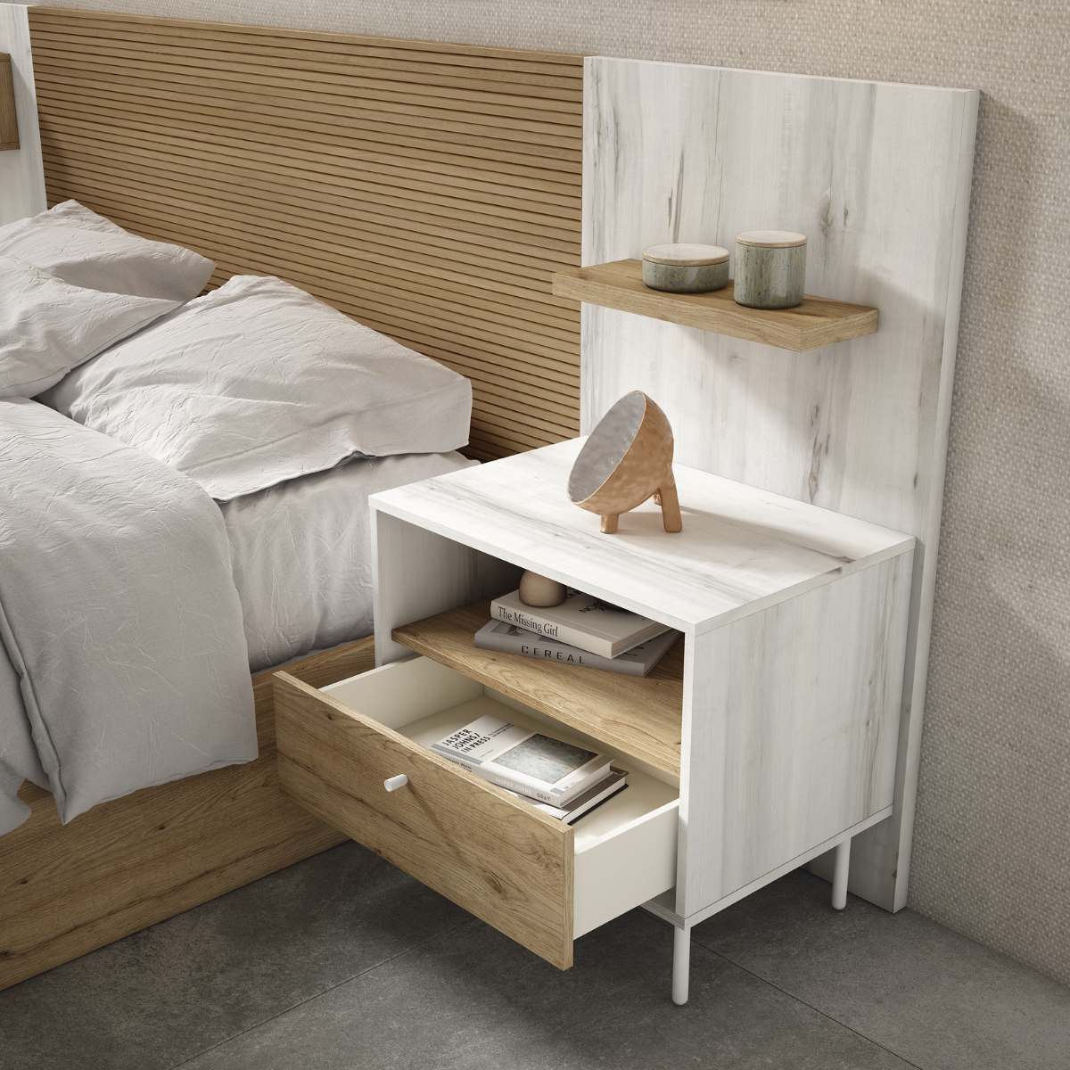 Cabecero y 2 mesitas JAIDEN 21