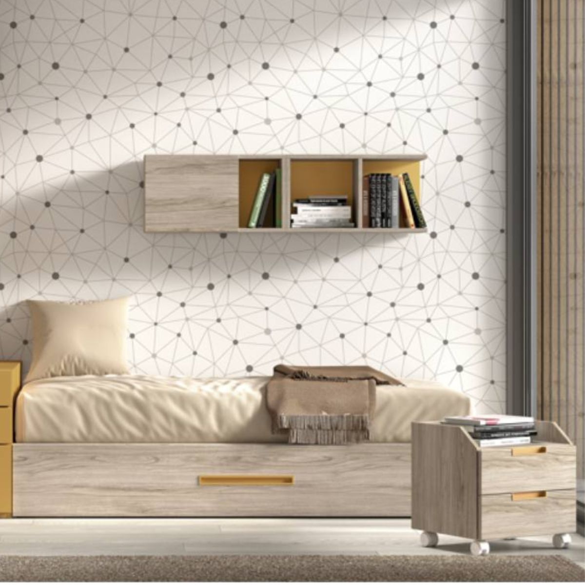 Cama nido con somier de arrastre DUSER 155