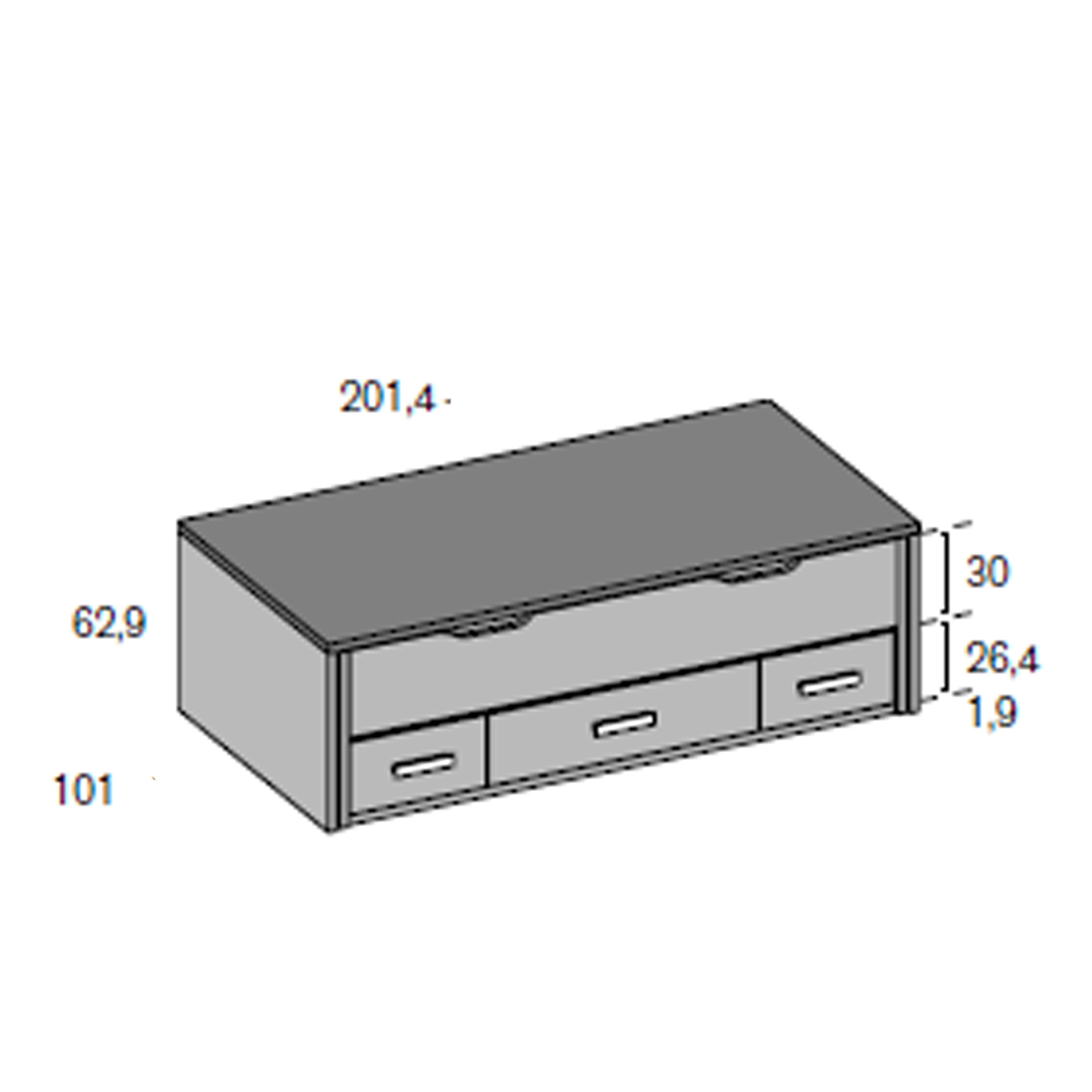 Compacto 2 camas KISLA 110
