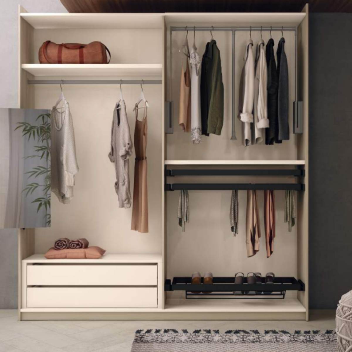 Armario 2 puertas correderas JAIDEN A09