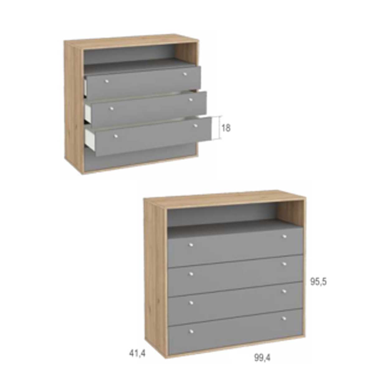 Cómoda 4 cajones JAIDEN 02