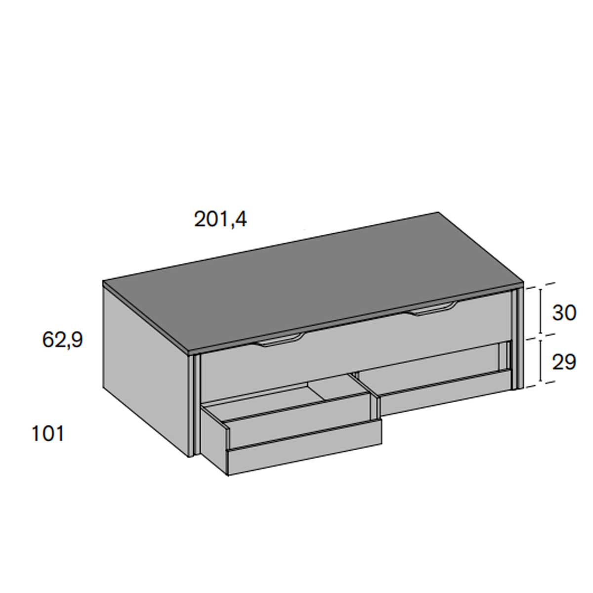 Cama compacta KISLA 118