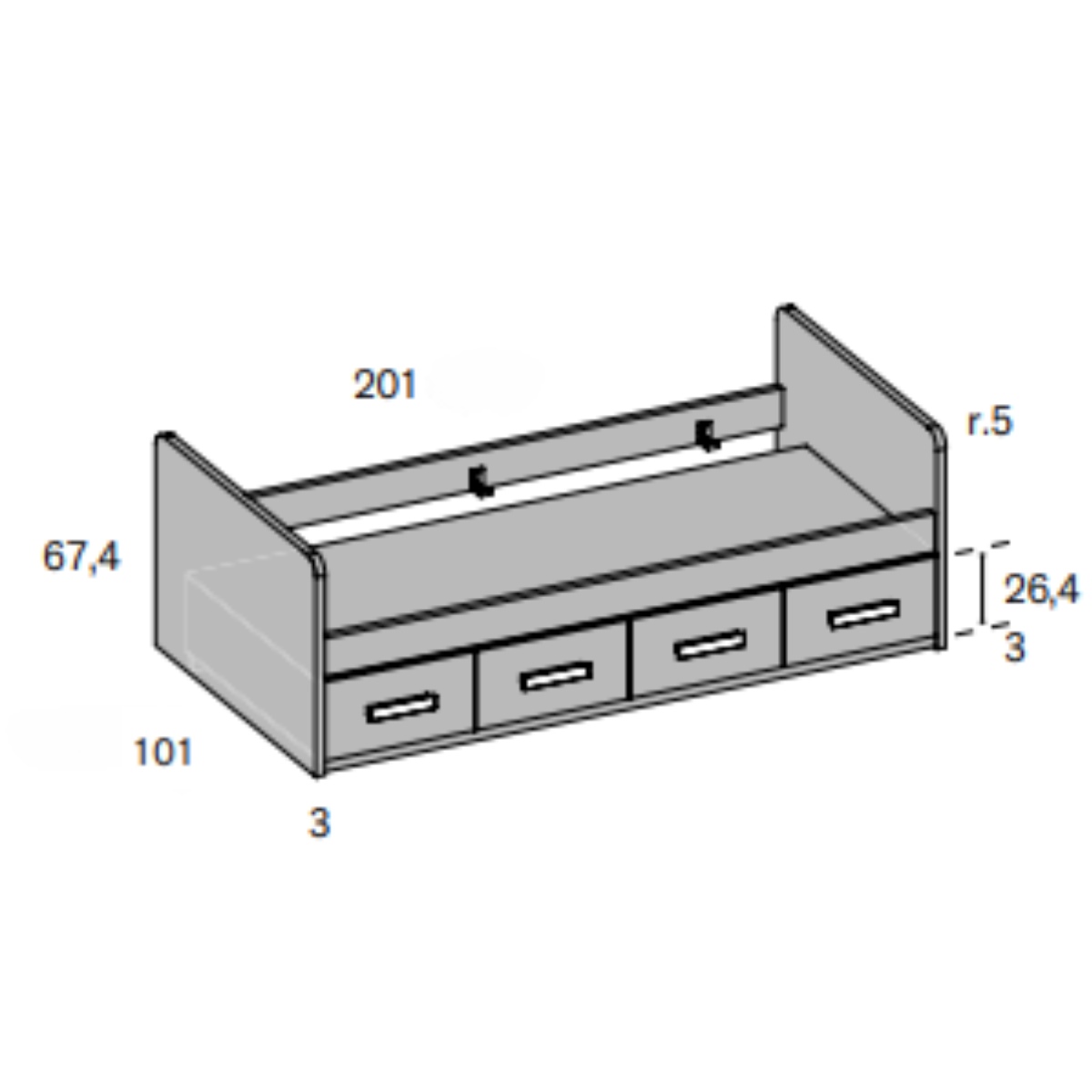 Cama nido 4 contenedores SYDOR 207