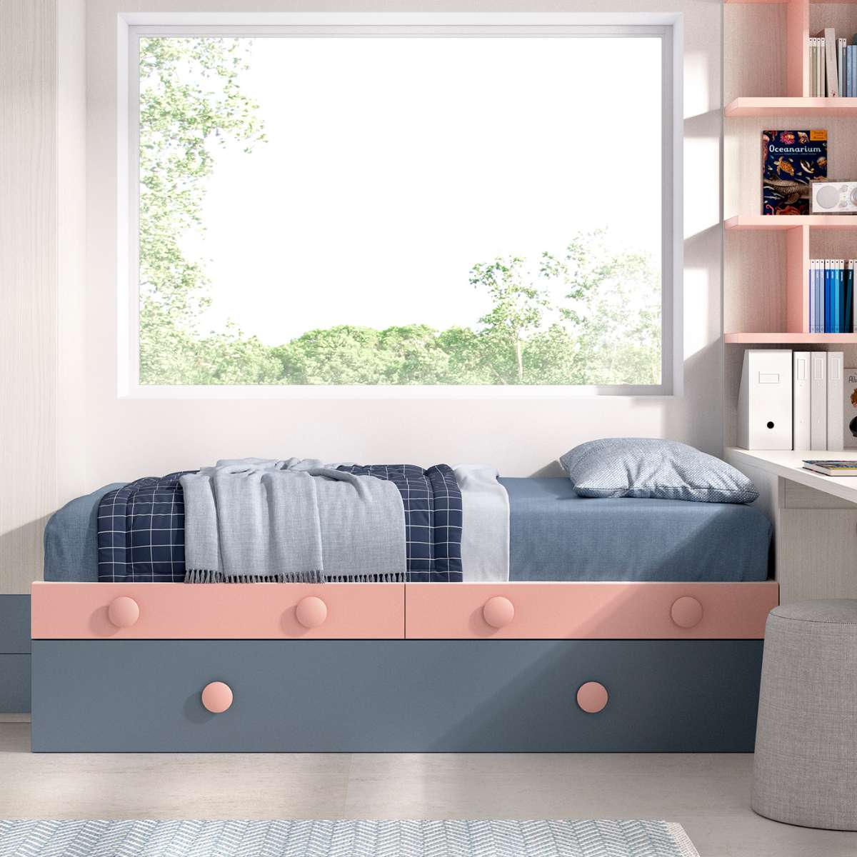 Cama nido con arrastre y 4 cajones SYDOR 216