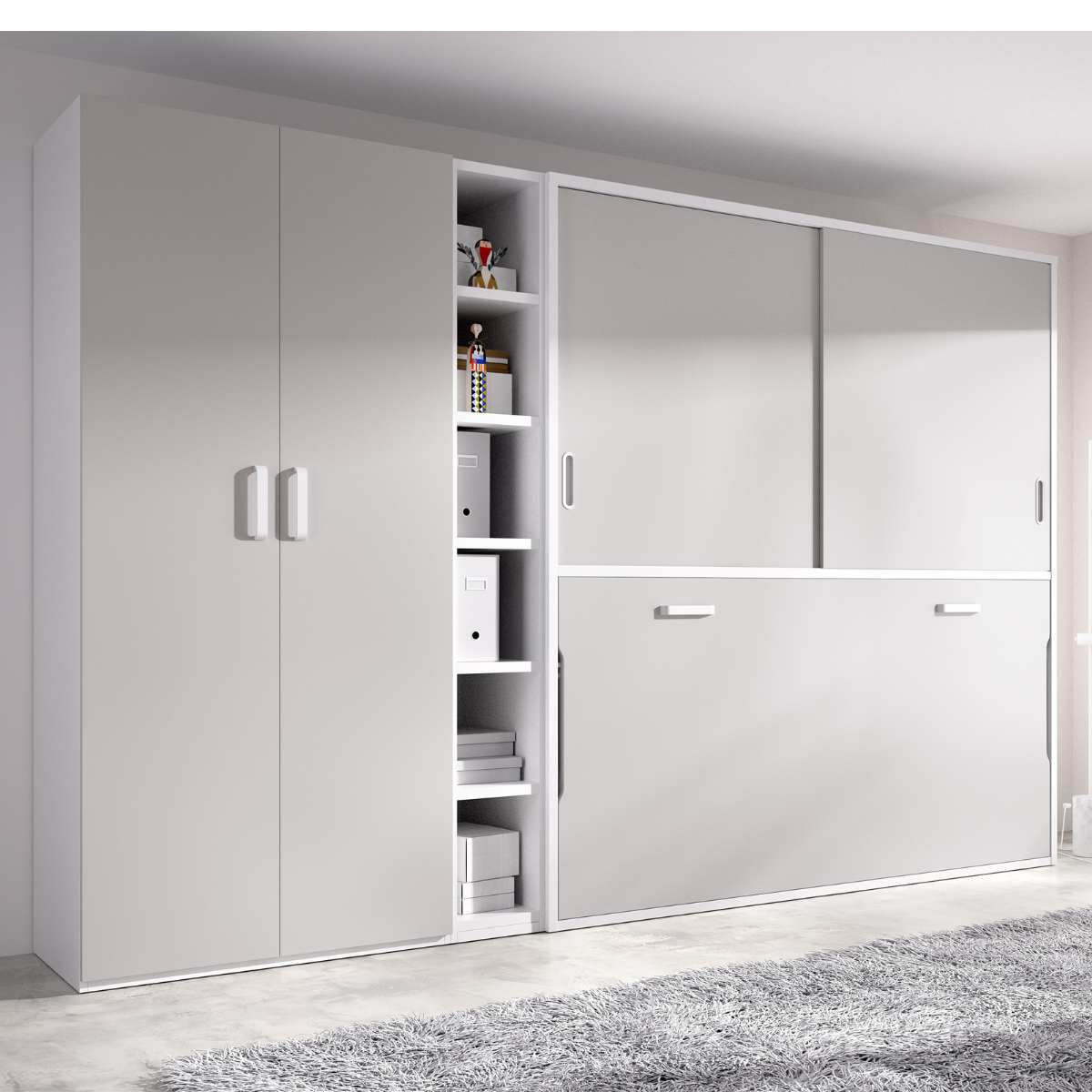 Cama abatible horizontal y puertas correderas SYDOR 405