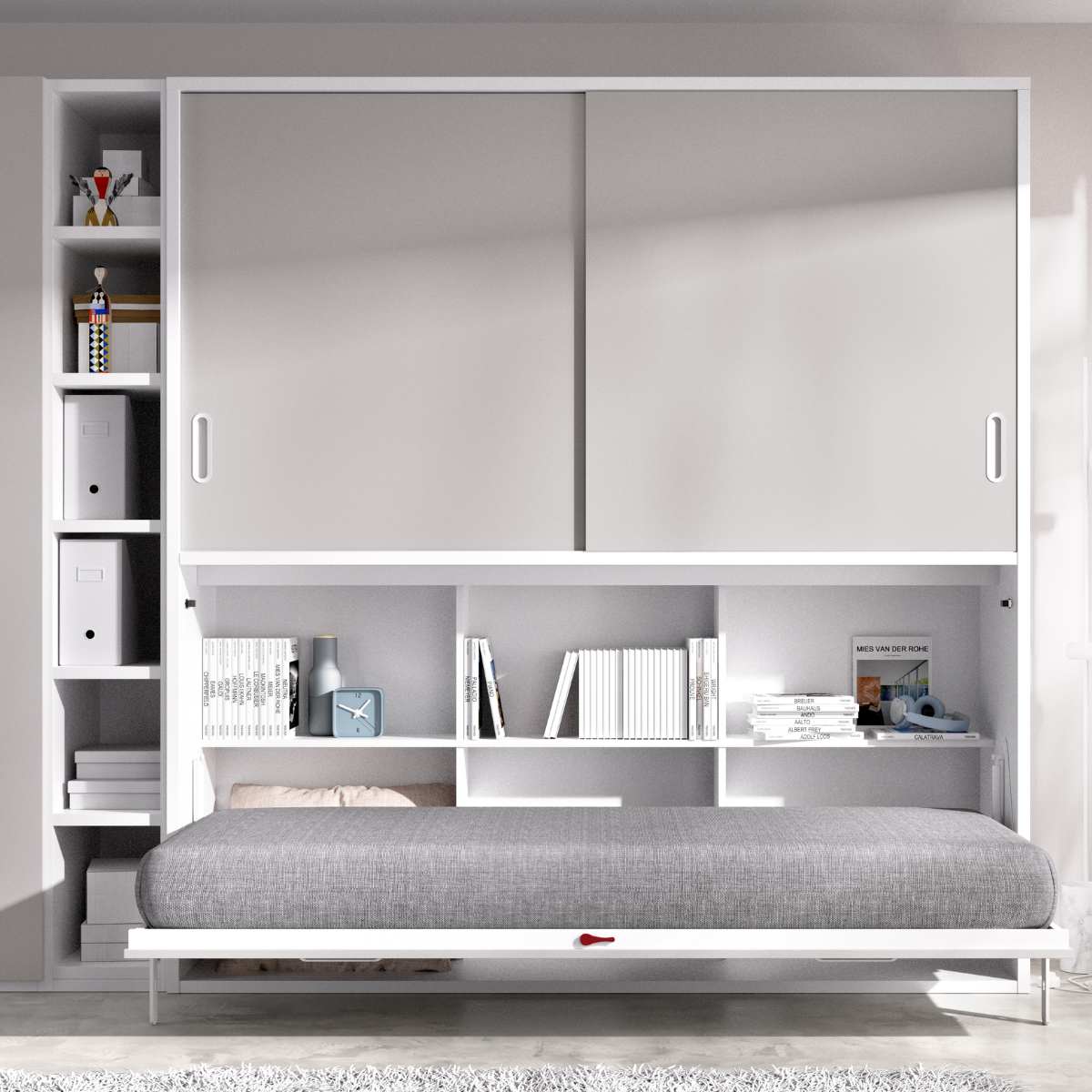 Cama abatible horizontal y puertas correderas SYDOR 405