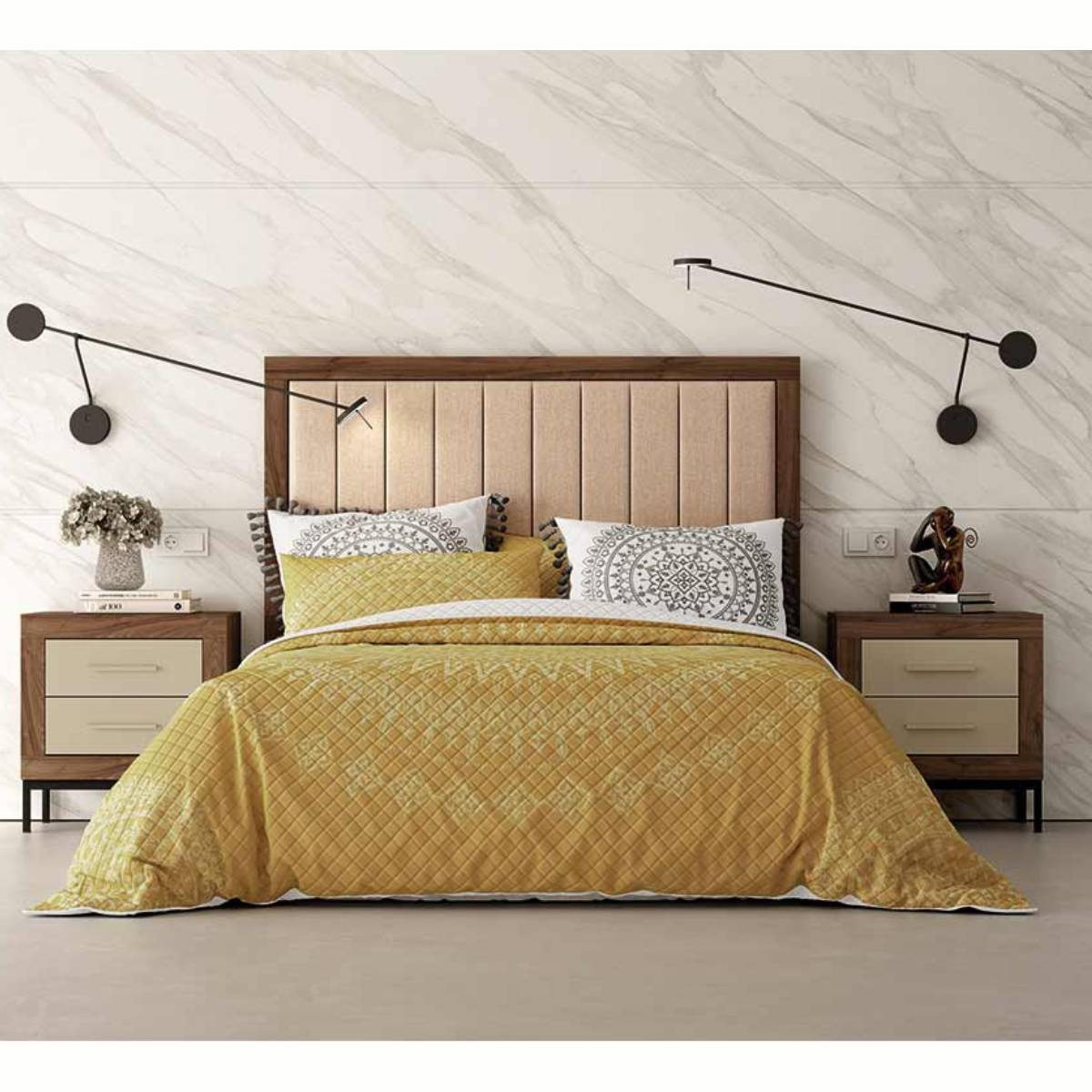 Cabecero y 2 mesitas bik 40