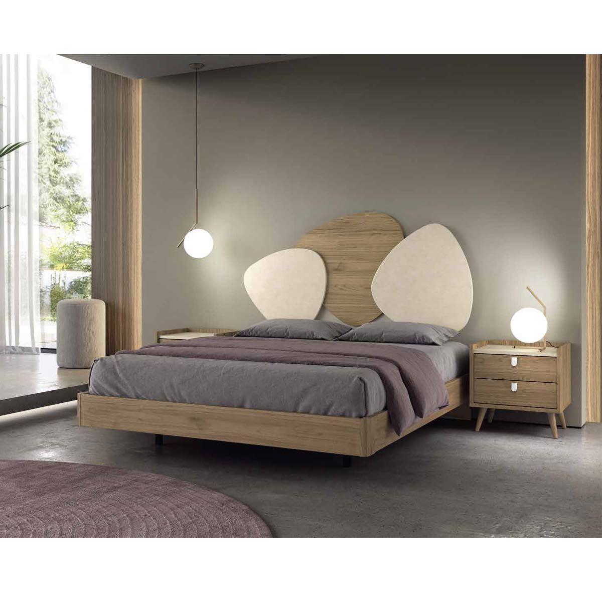 Cama y 2 mesitas MOKAI 07