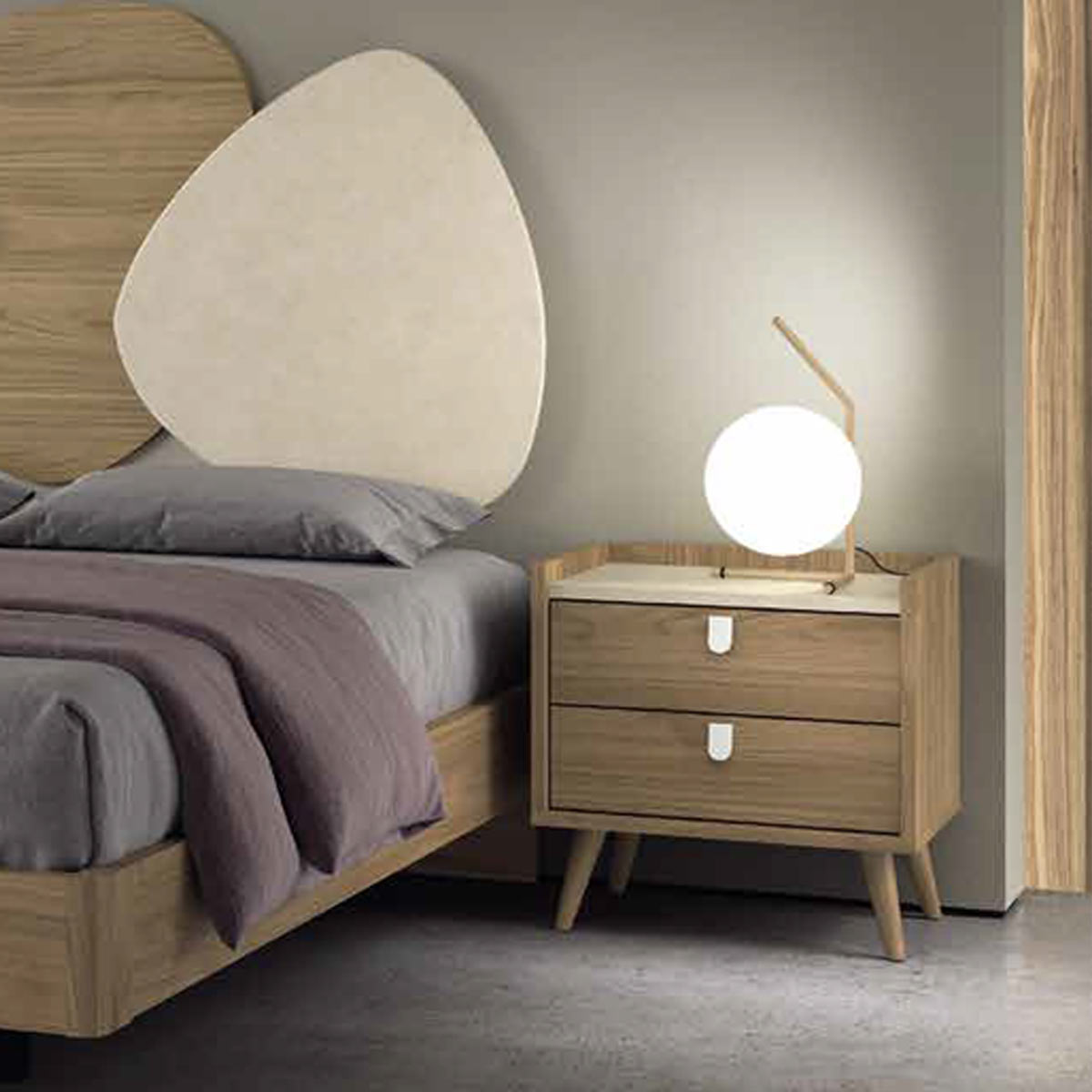 Cama y 2 mesitas MOKAI 07