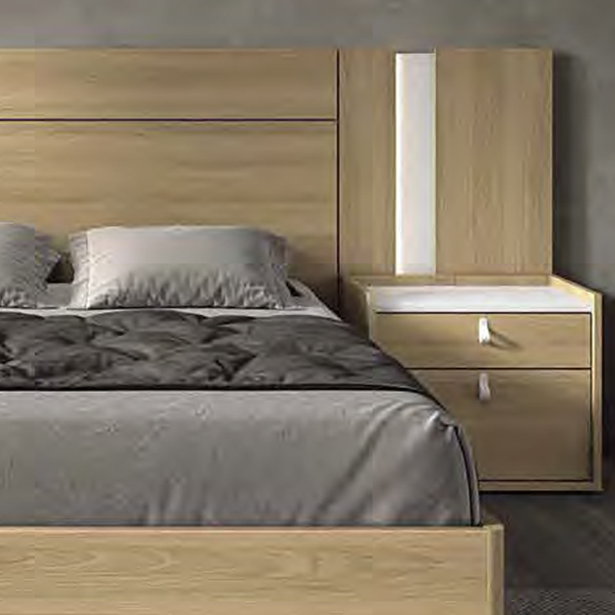 Cama y 2 mesitas MOKAI 011