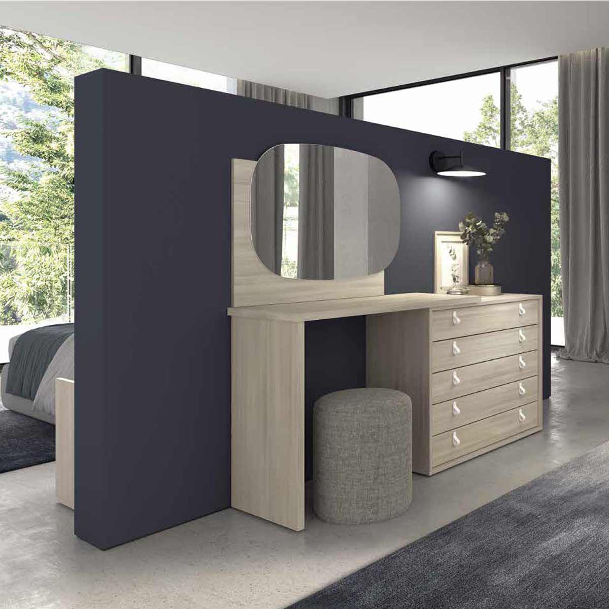 Cómoda tocador con espejo MOKAI 020