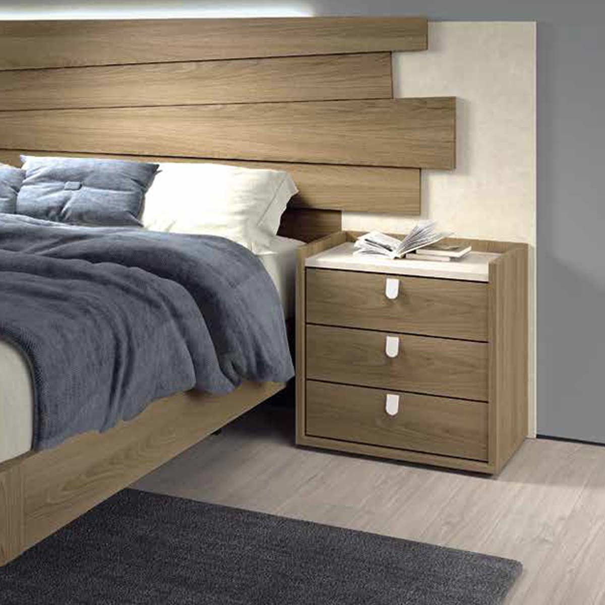 Cama y 2 mesitas MOKAI 028