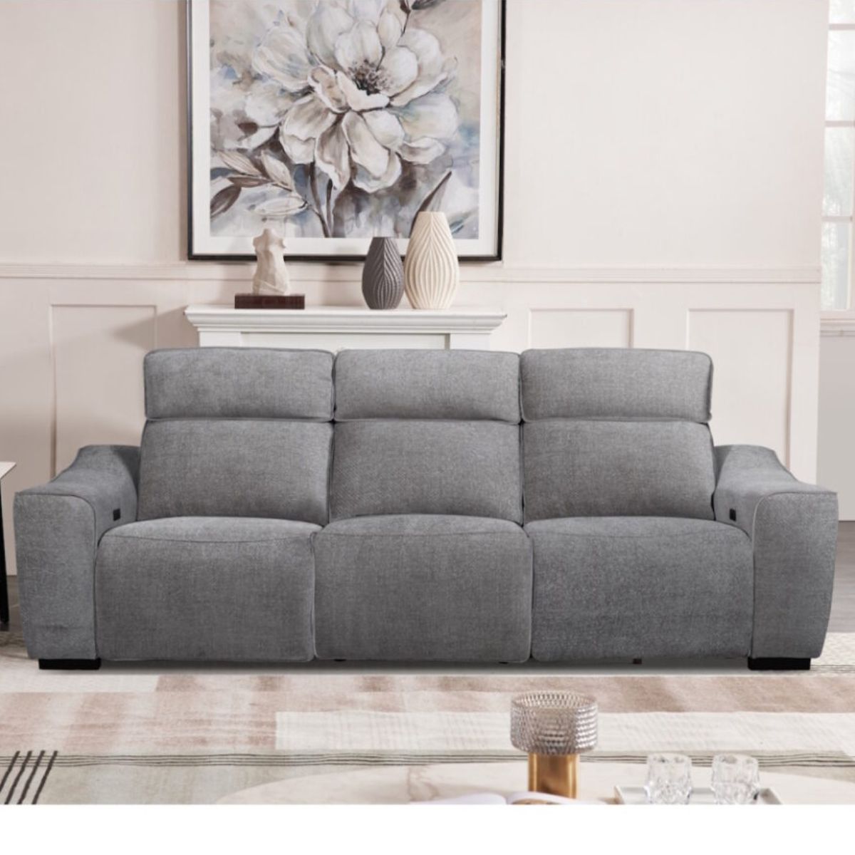 Sofá relax eléctrico 3 plazas modelo KENZO