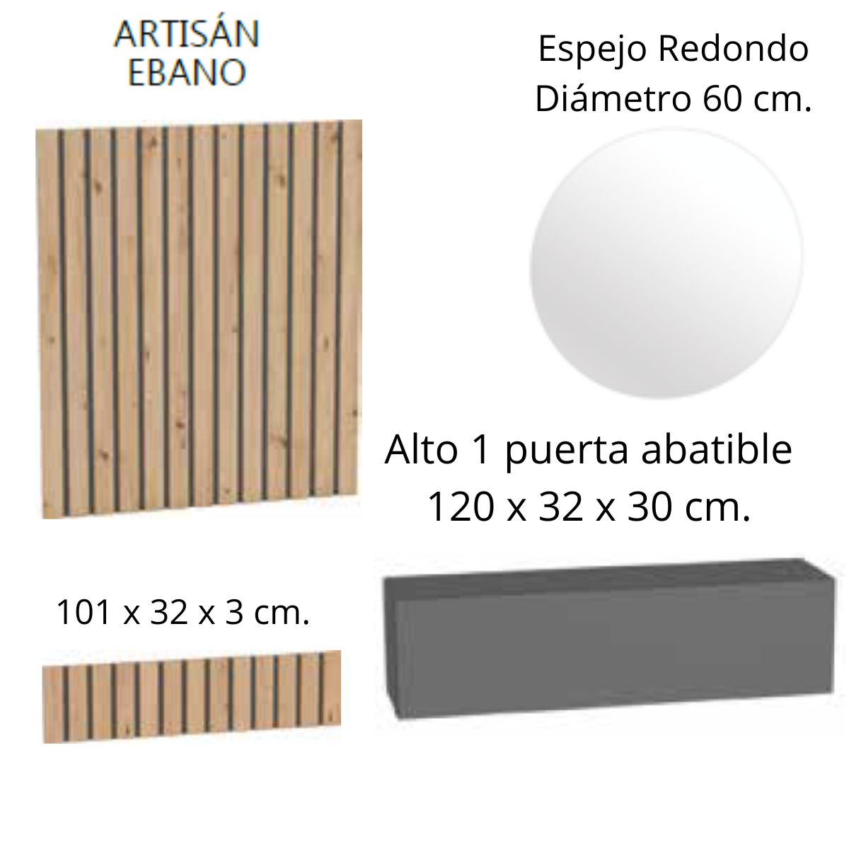 Recibidor de 120 cm 222