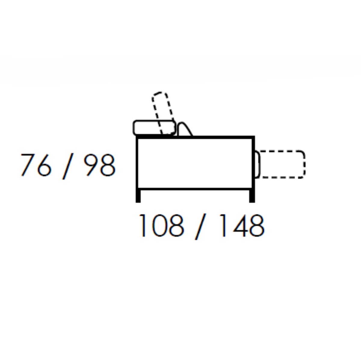 Sofa 3 plazas con dos relax a motor 214 cm BERNARD