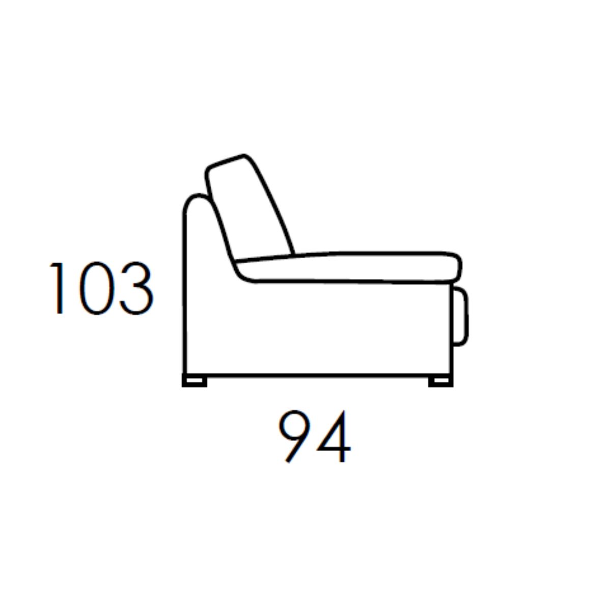 Sofa 3 plazas hunzu 202 cm HUNZU