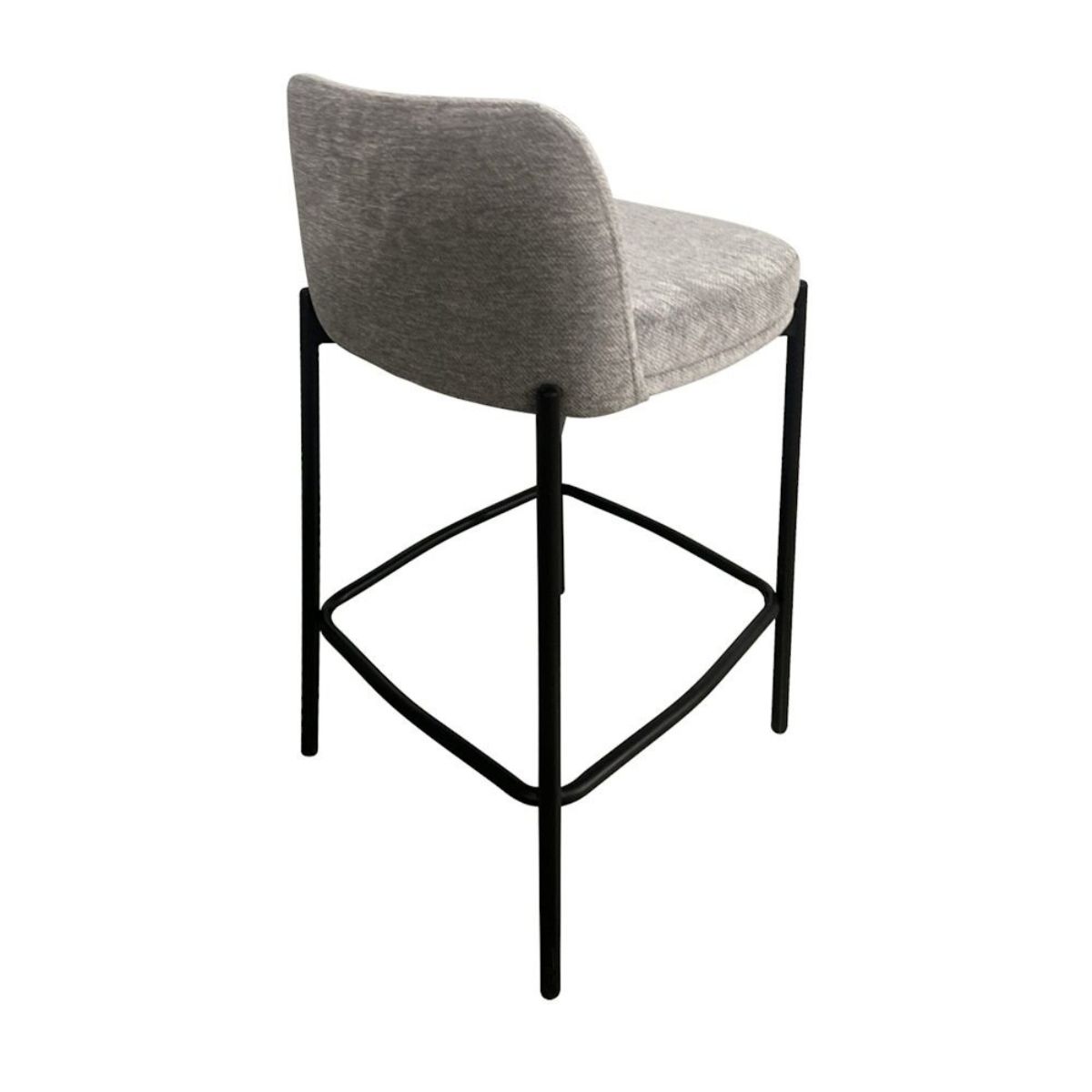Taburete de tela gris caja de dos unidades modelo EVA
