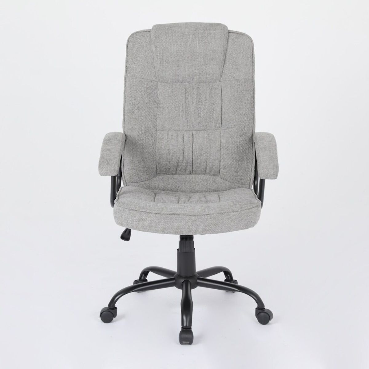 Silla oficina tela gris claro-estructura negra modelo ODIN 