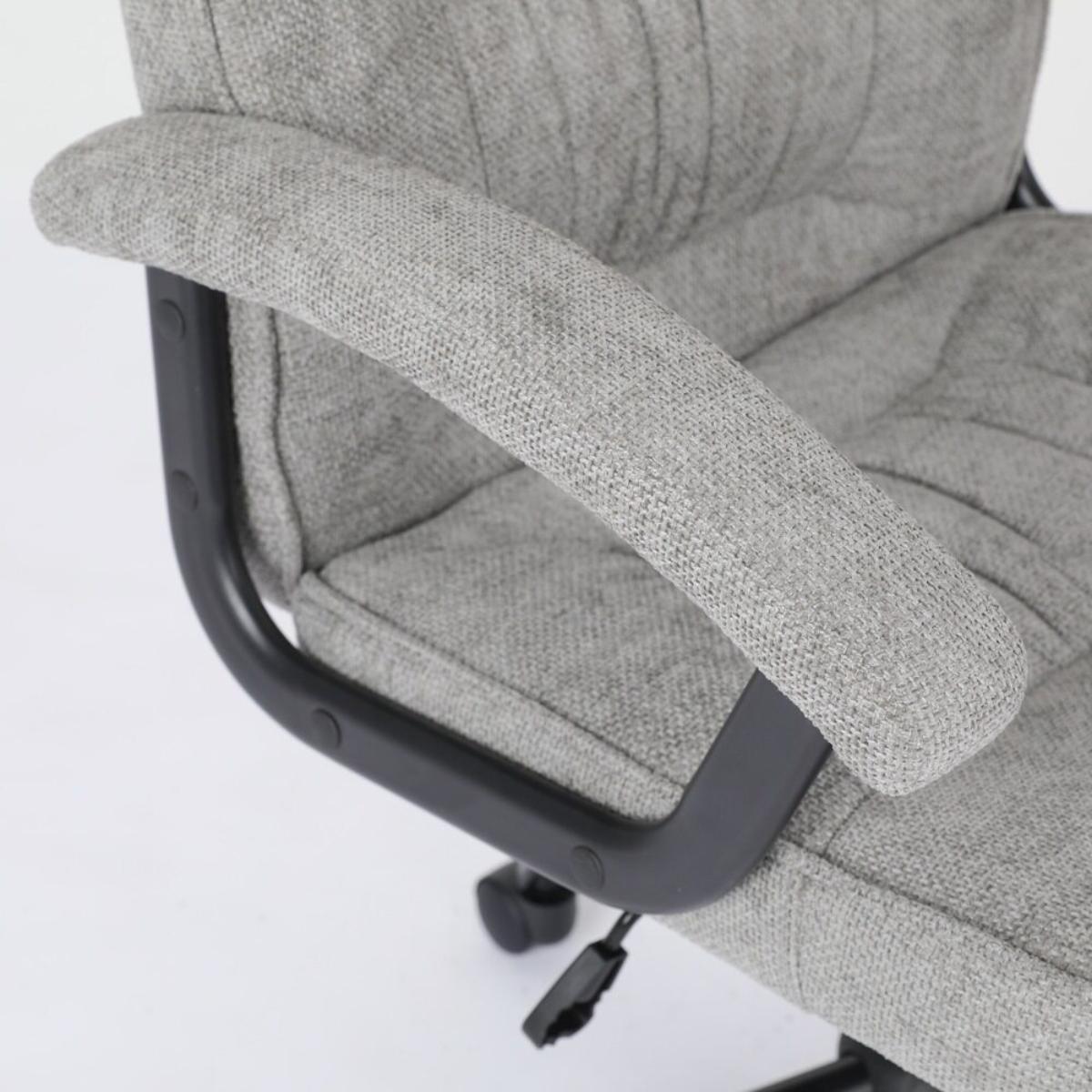 Silla oficina tela gris claro-estructura negra modelo ODIN 