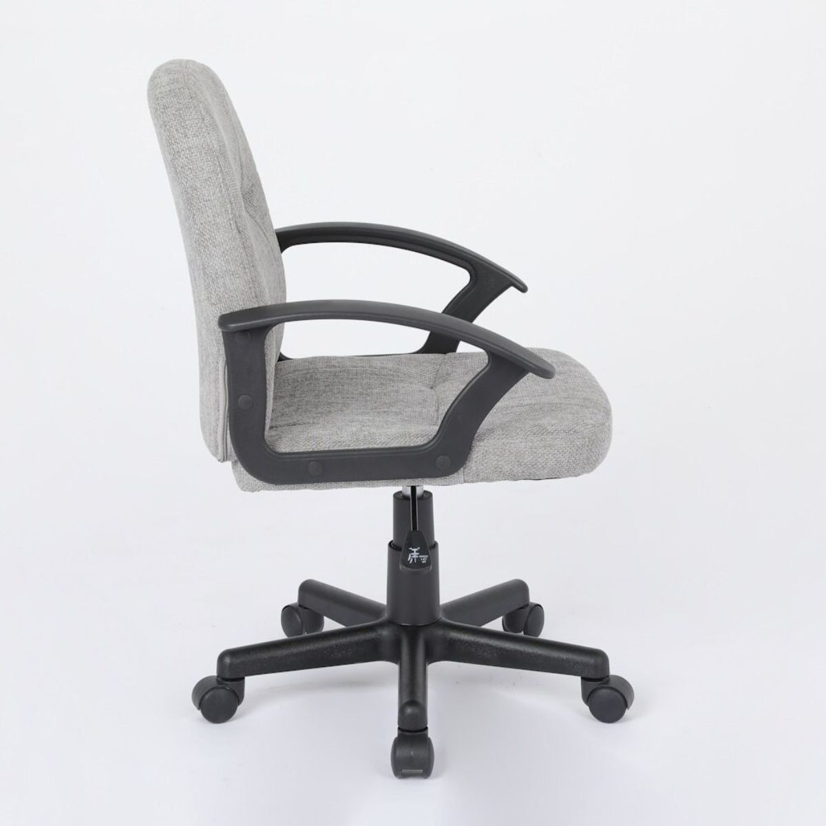 Silla oficina tela gris claro-estructura negra modelo HELA 