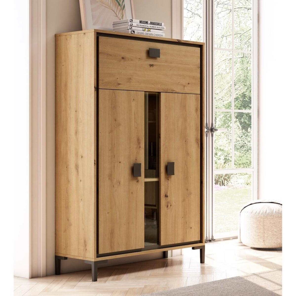 Modulo TV 180 cm color artisan / negro modelo ATENAS