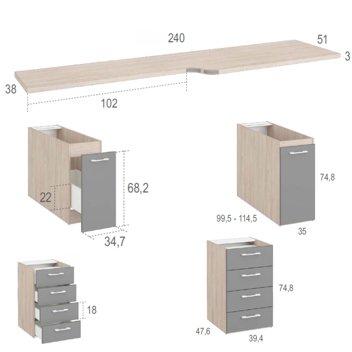 Habitacion juvenil completa JOVEN 1008