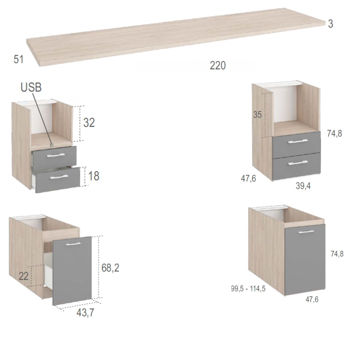 Habitacion juvenil completa JOVEN 1015