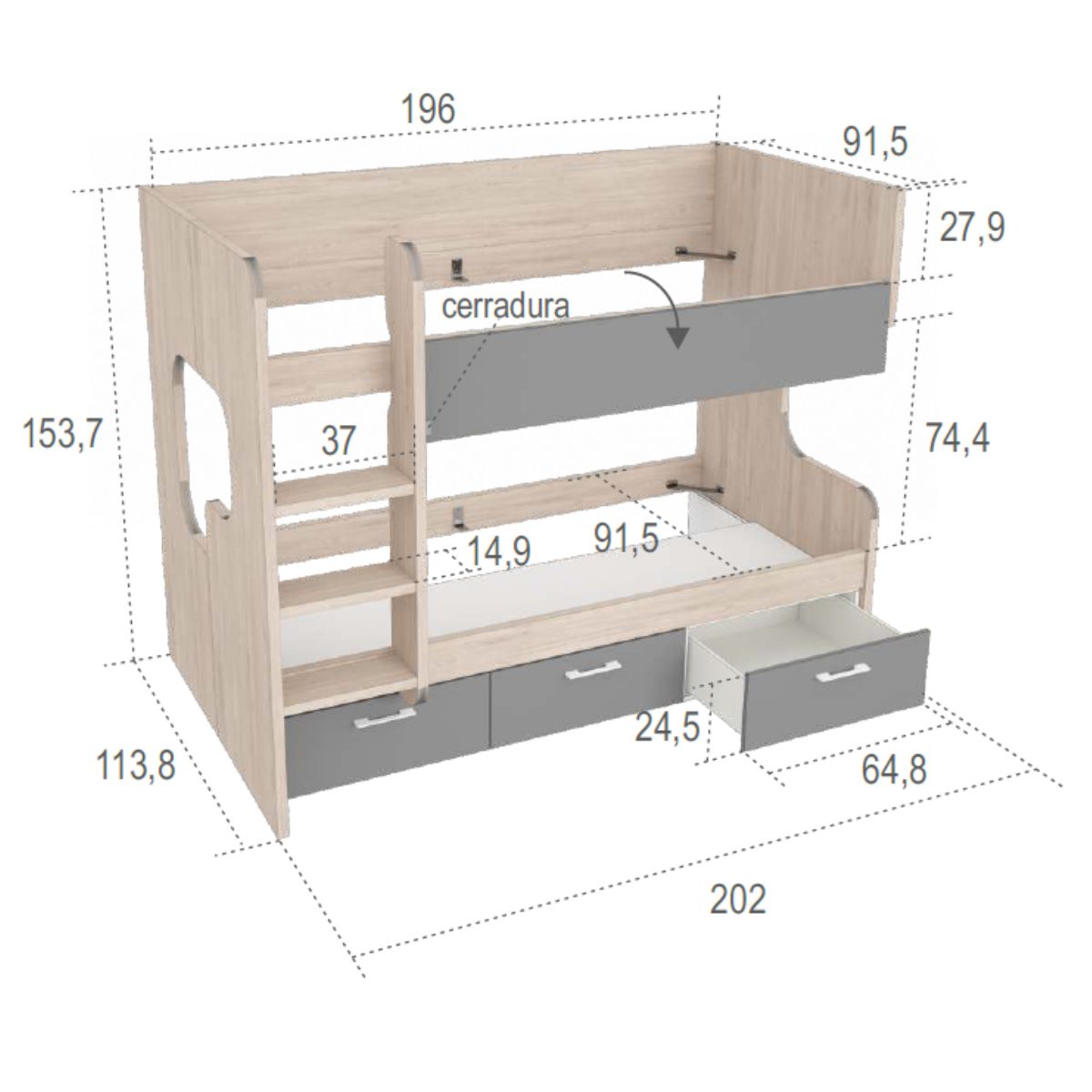 Habitacion juvenil completa JOVEN 1025
