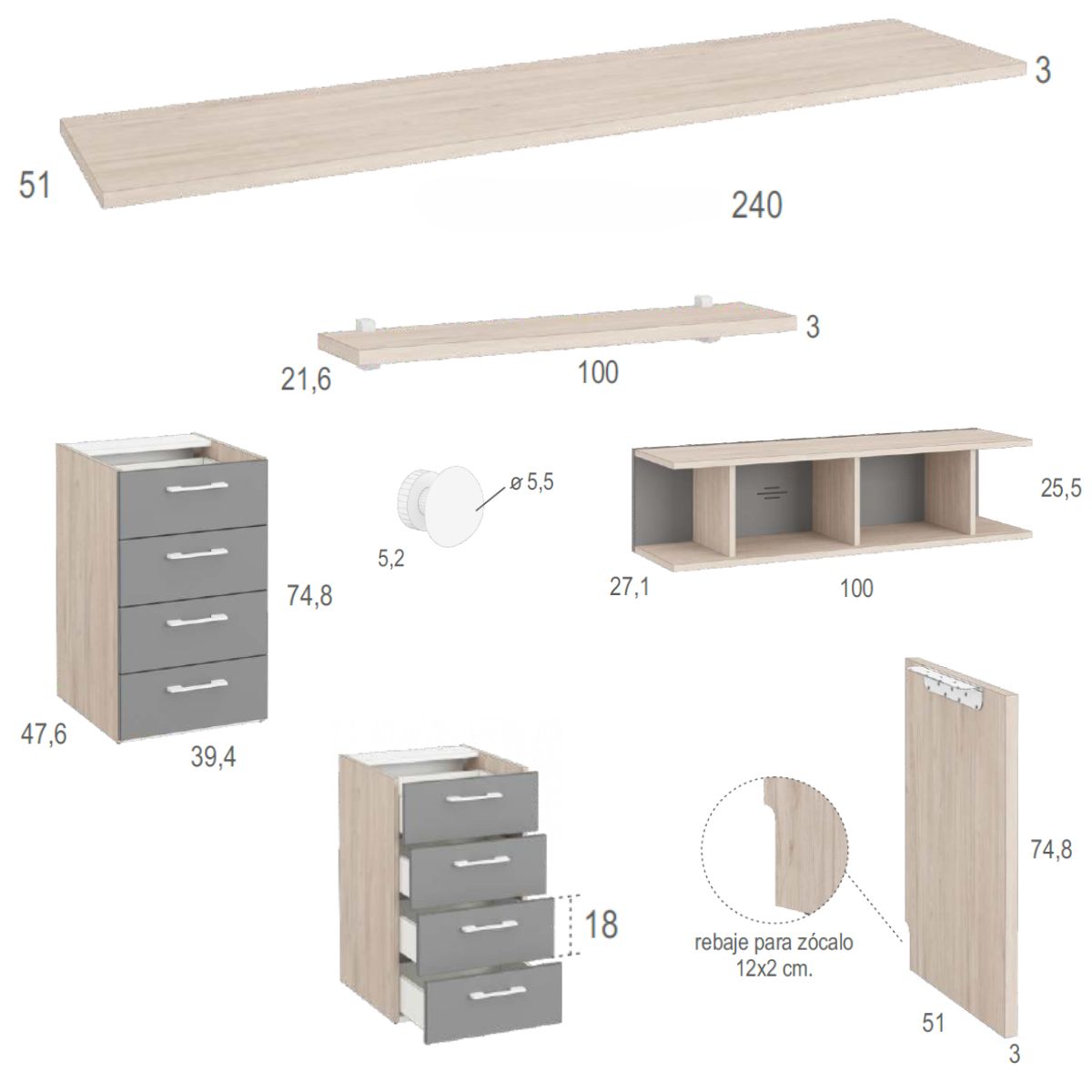 Habitacion juvenil completa JOVEN 1026
