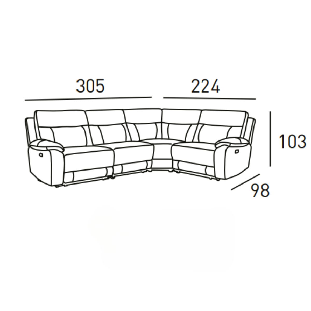 RINCONERA MOD. ORION 2 PL. + RINCON + 1 PL.