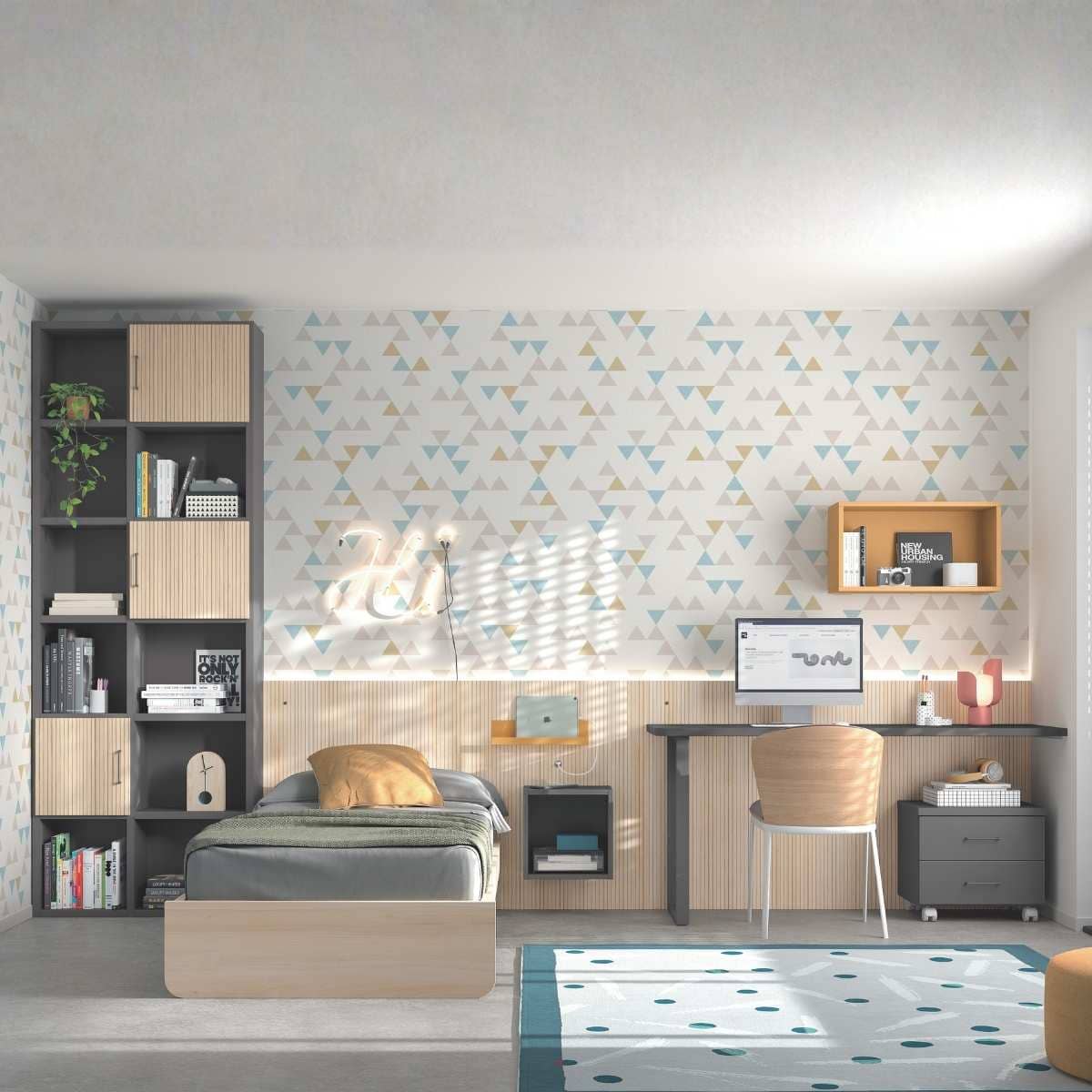 Cama y zona de estudio VITA 32