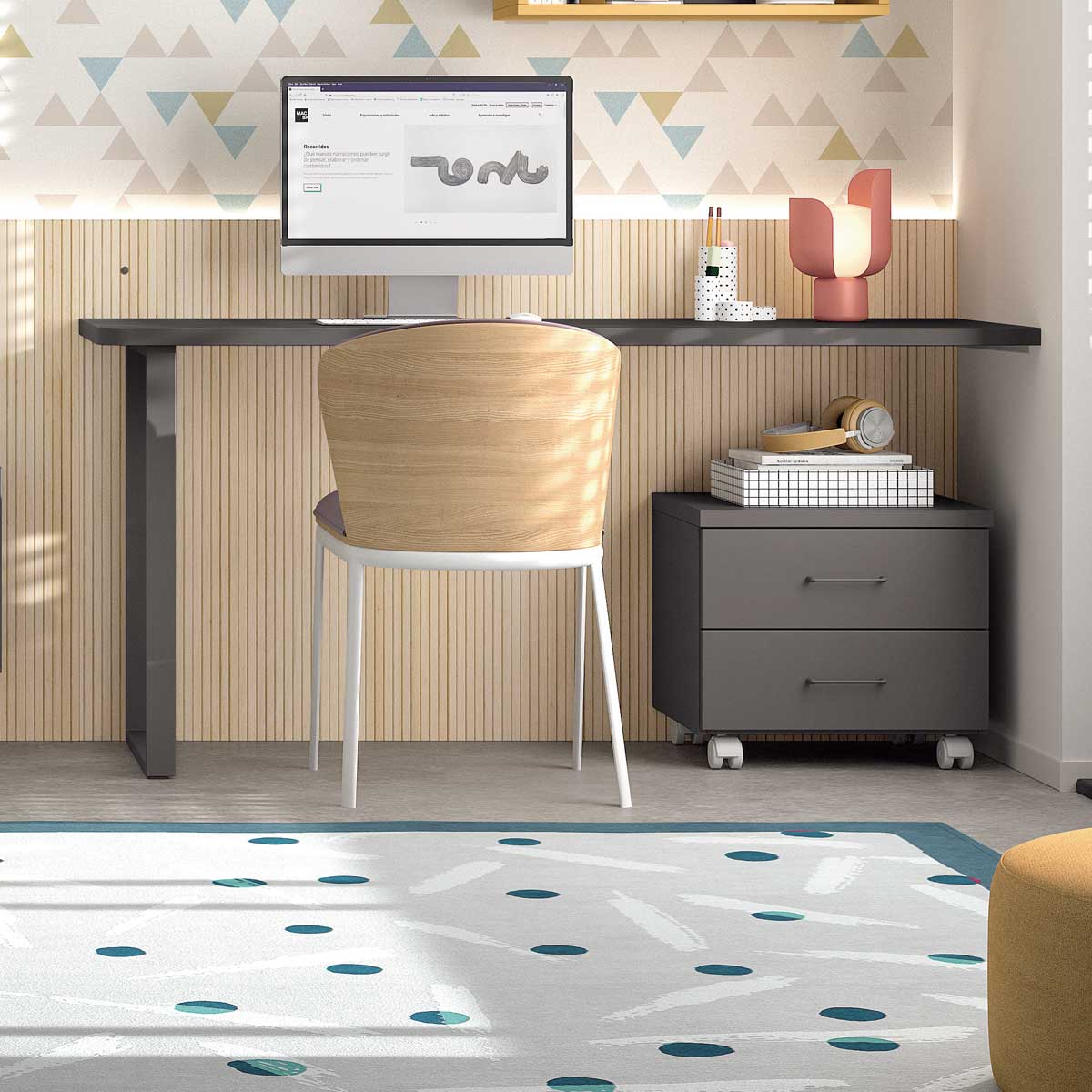 Cama y zona de estudio VITA 32