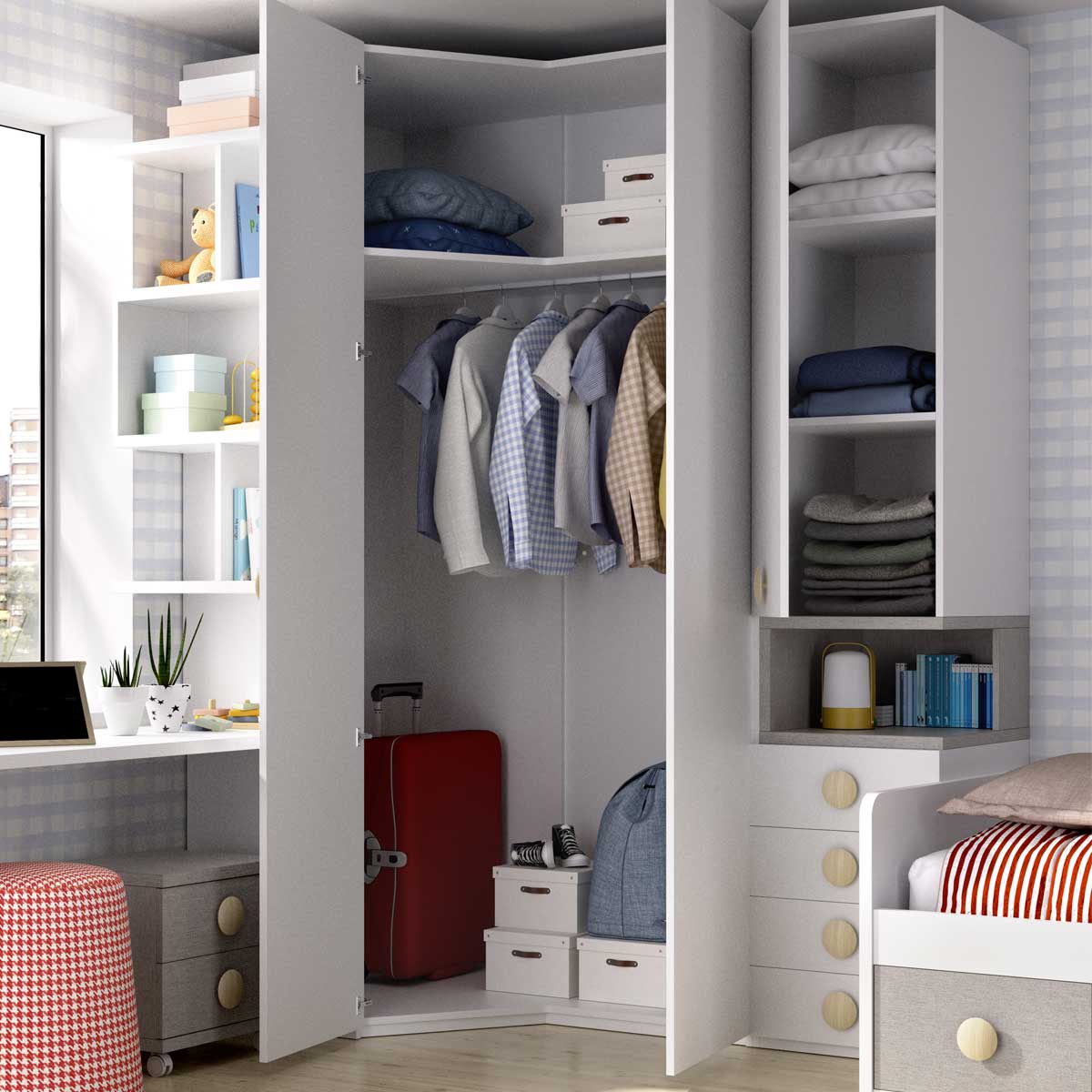 Conjunto armario rincón SYDOR 207