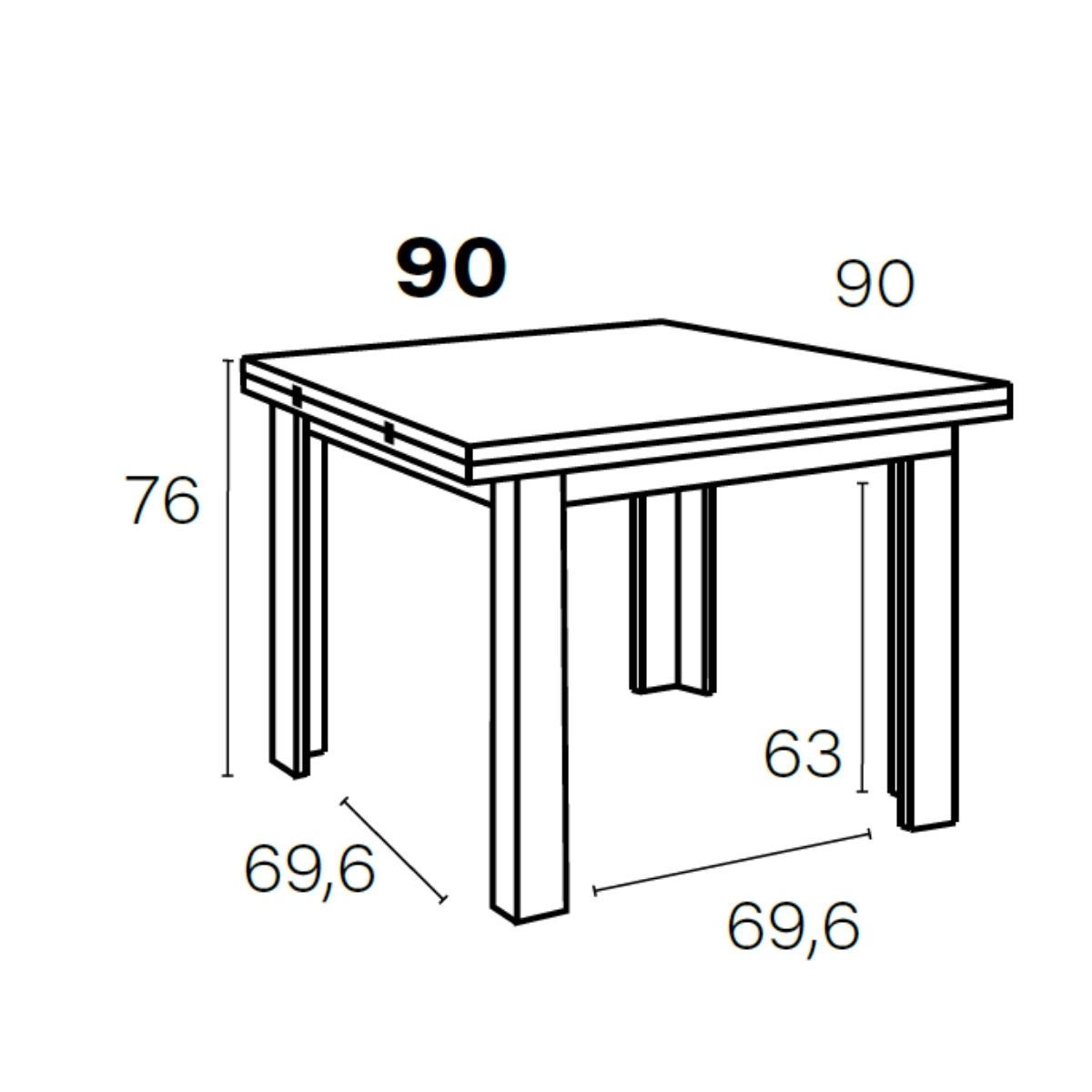 Mesa comedor 90cm M601