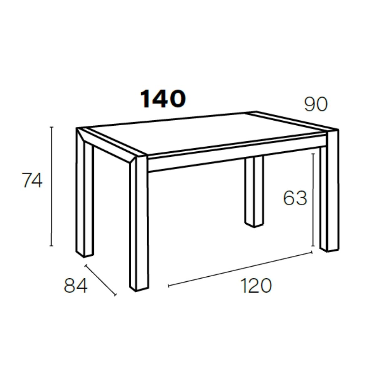 Mesa comedor 140cm M602