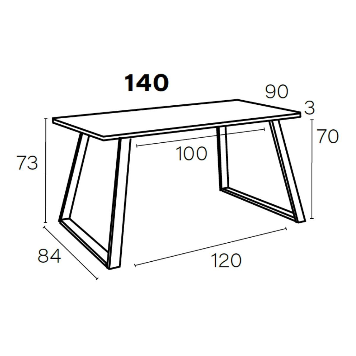 Mesa comedor fija 140cm M802