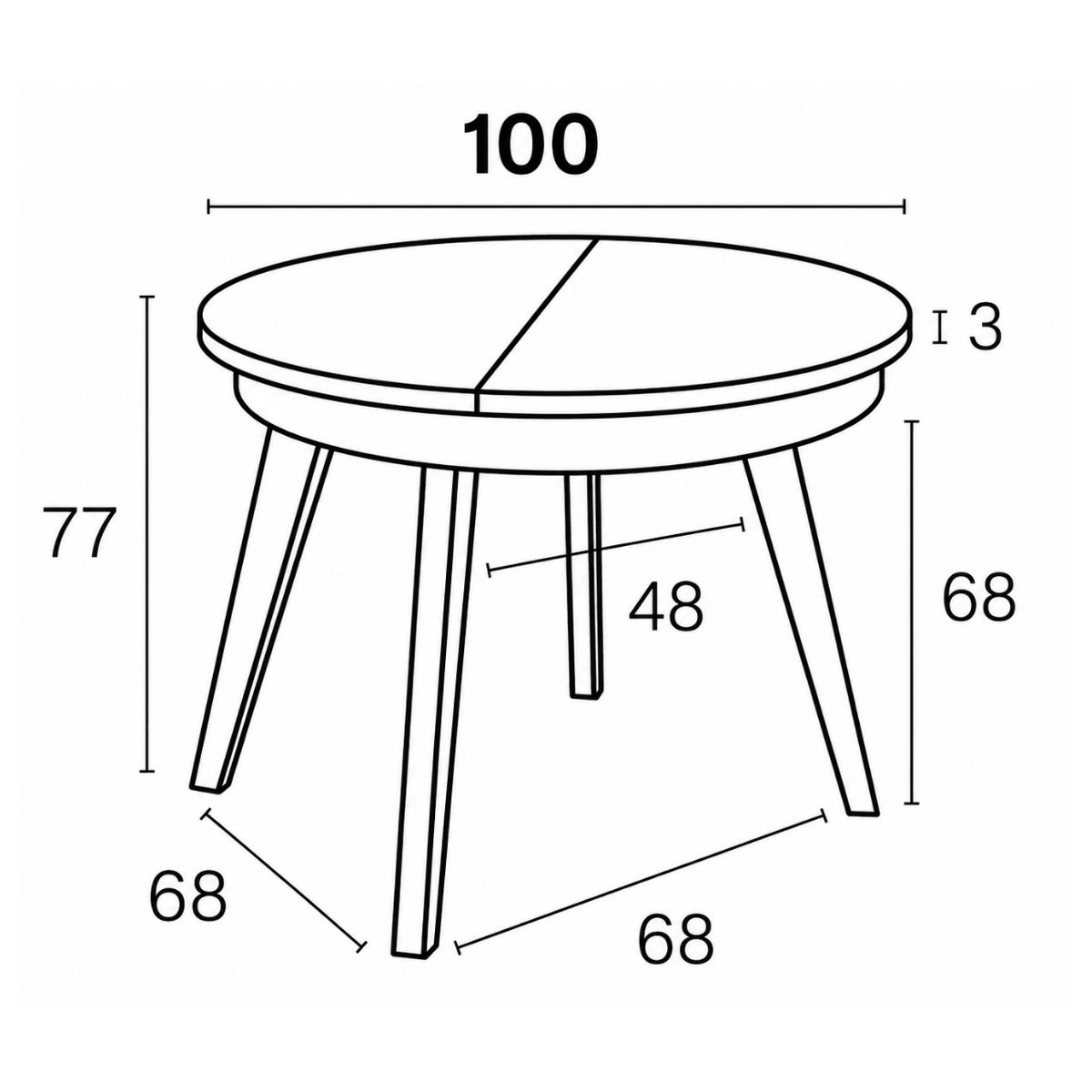 Mesa comedor 100cm M816