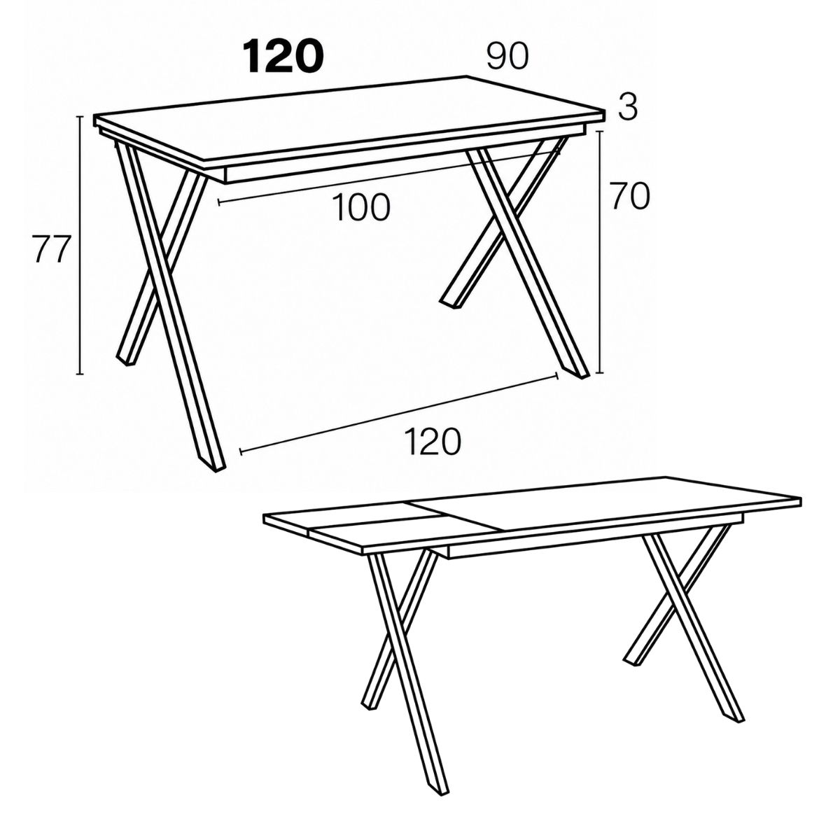 Mesa comedor 120cm M821