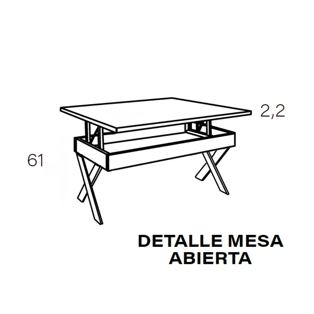 Mesa de centro elevable M831