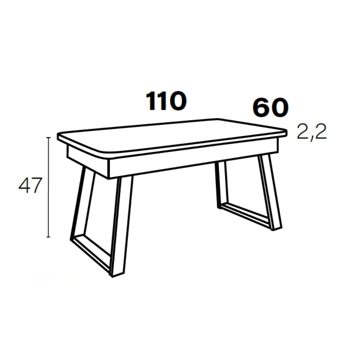 Mesa de centro elevable M833