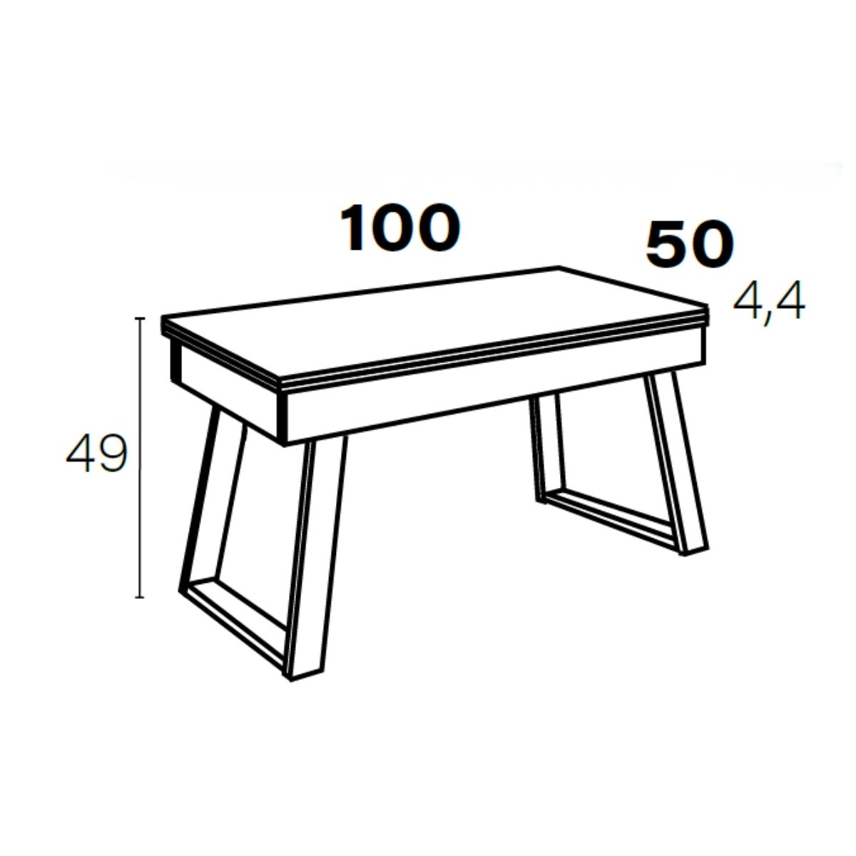 Mesa de centro elevable M838