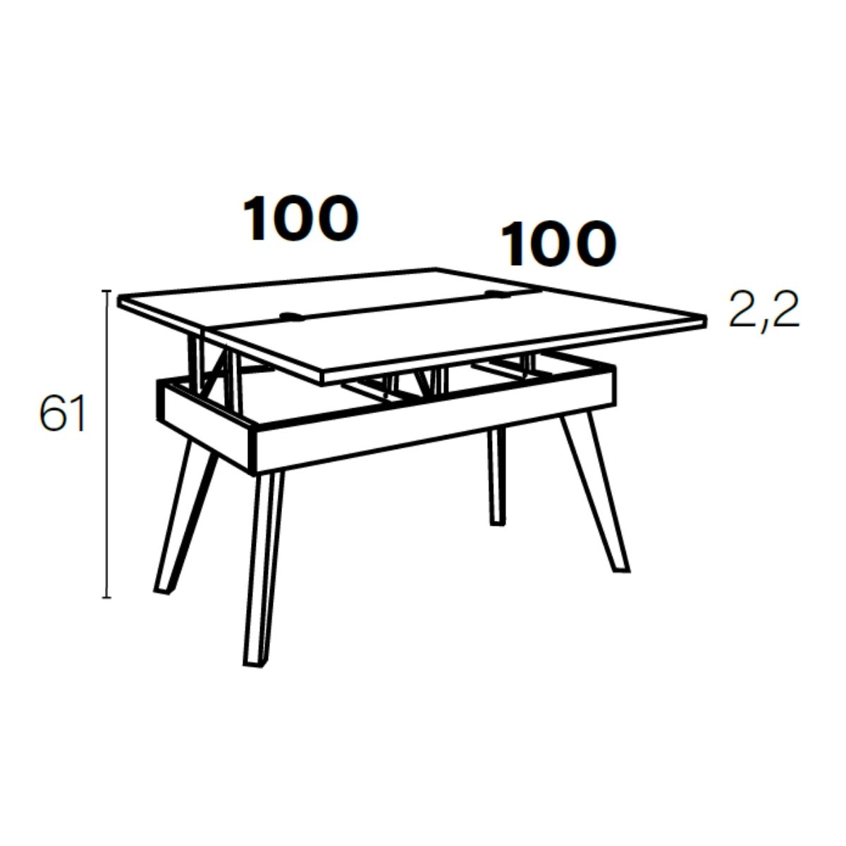 Mesa de centro elevable M839