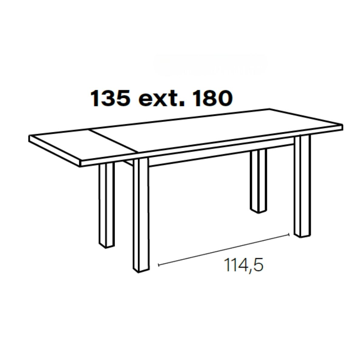 Mesa comedor 135cm M900