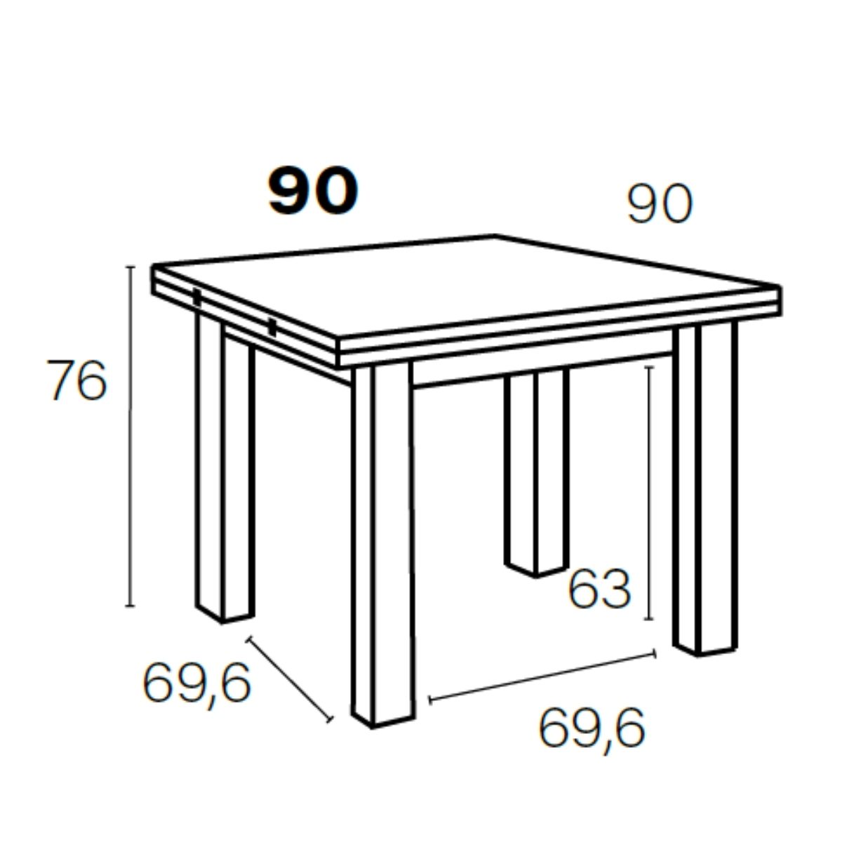 Mesa comedor 90cm M901