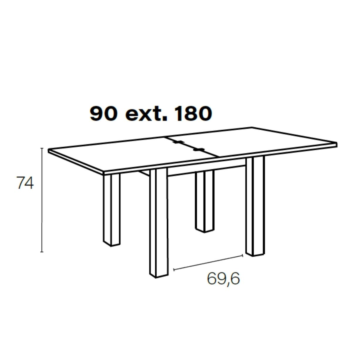Mesa comedor 90cm M901