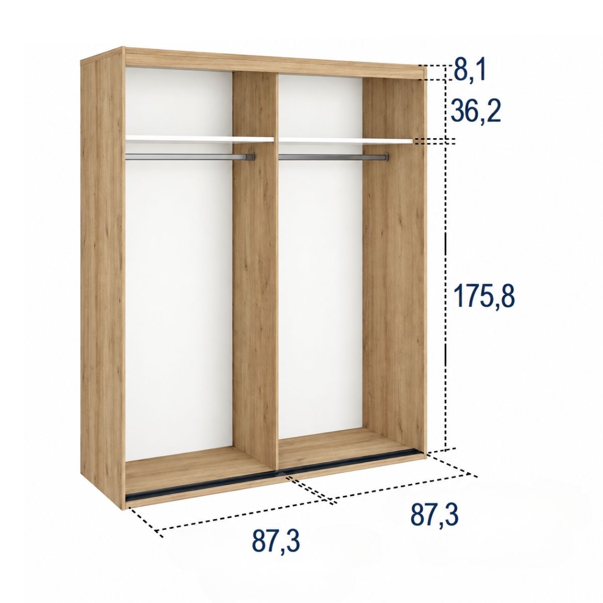 Armario MERY 14 de 2 puertas correderas interiores